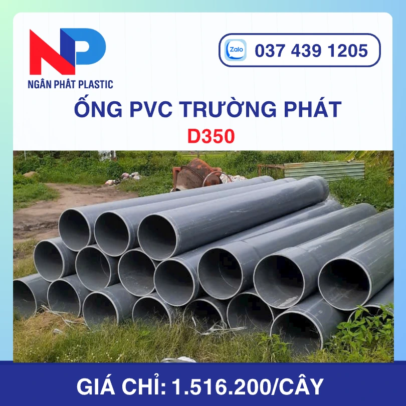Ống Nhựa uPVC D350 Trường Phát